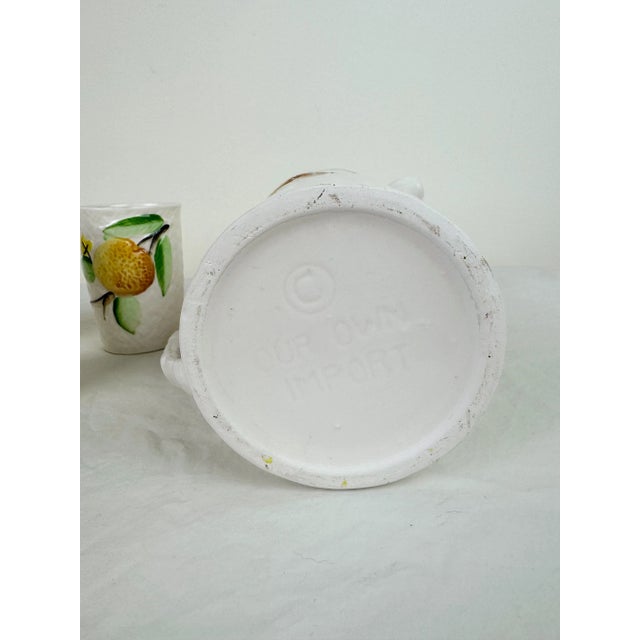 1960s Vintage Our Own Import Ceramic Pitcher and Cups Set- 5 Pieces For Sale - Image 9 of 12