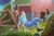1990s Randall Berndt “The Farmer and the Storm” Painting on Board Wisconsin Artist For Sale - Image 4 of 8
