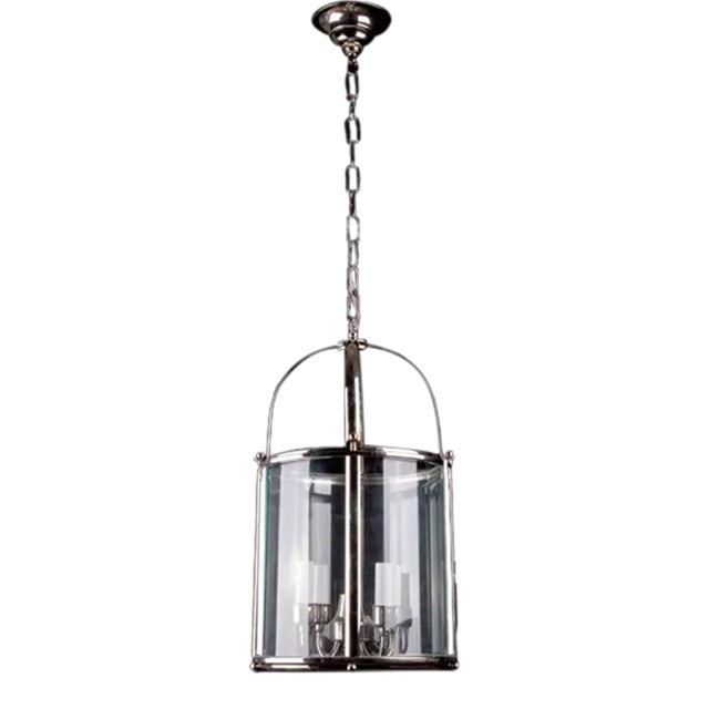 Centra Lantern in Nickel Finish For Sale