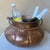 Large Antique Hammered Copper Cauldron For Sale - Image 4 of 9