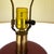 Oxblood Red Vintage Sang De Boeuf Oxblood Glazed Ceramic and Brass Table Lamps With Shades - a Pair For Sale - Image 8 of 10