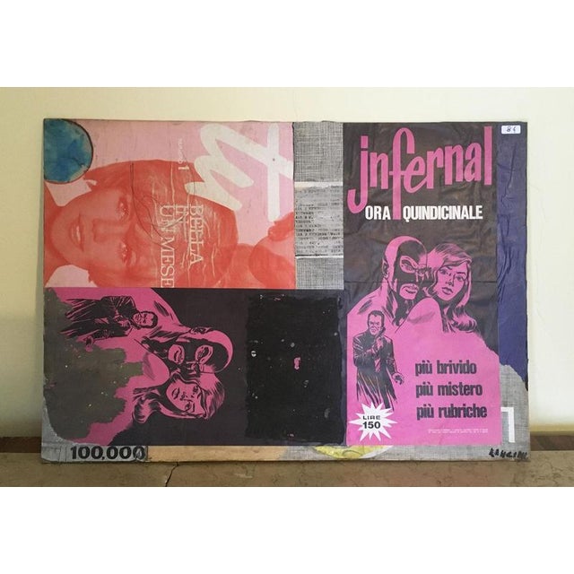 Ermete Lancini, Abstract Collage, 1960s, Mixed Media For Sale - Image 3 of 18