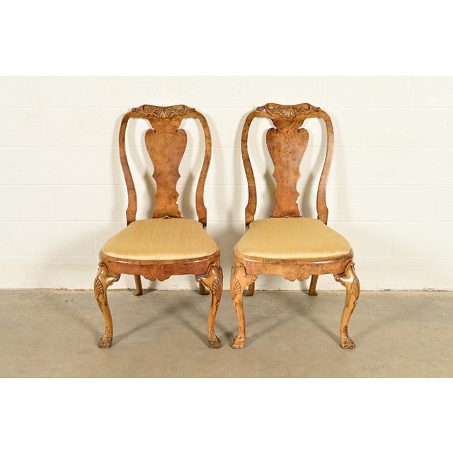An outstanding pair of antique Chippendale period side chairs or dining chairs In the manner of Thomas Chippendale...