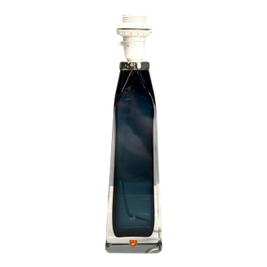Nils Landberg, Swedish Modern, Blue Tinted Glass, Table Lamp, Sweden, 1960s
