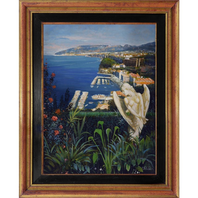 Alfredo Santini, Costiera Amalfitana, 1990s, Oil Painting on Canvas, Framed For Sale - Image 6 of 11