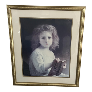 Story Book Print by William Adolphe Bouguereau 1877 Orphan Girl With Bible