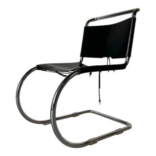 1960's Mies Van Der Rohe Leather Mr10 Chair for Knoll For Sale