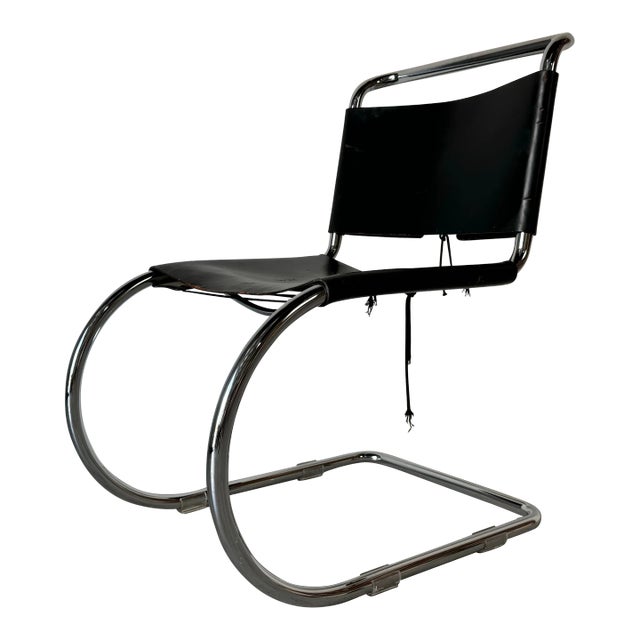 1960's Mies Van Der Rohe Leather Mr10 Chair for Knoll For Sale
