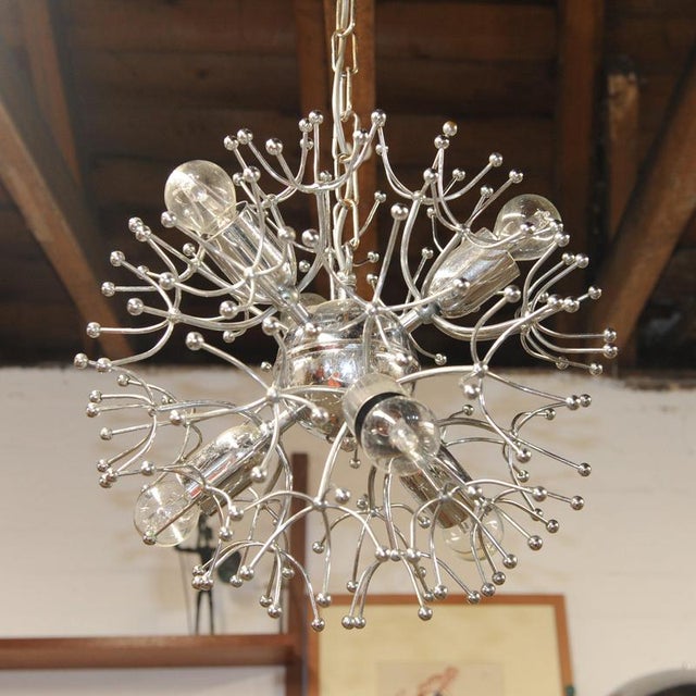 Metal Sputnik Pendant Light from Sciolari, 1960s For Sale - Image 7 of 10