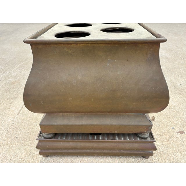 1960s French Brass Multi Bottle Wine Chiller For Sale - Image 4 of 12