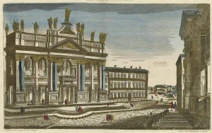 Daumont, View of the Archbasilica of St. John Lateran in Rome, Italy, 1800s, Print