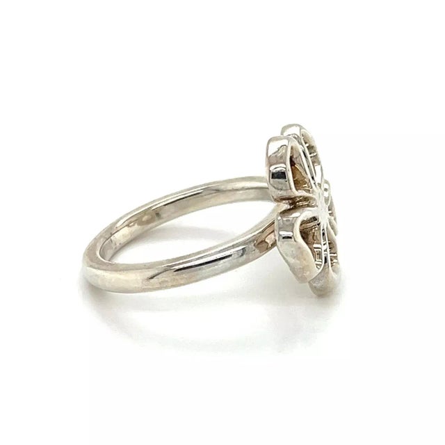 Tiffany and Co. Tiffany & Co. Sterling Silver Daisy Floral Ring For Sale - Image 4 of 6