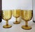 Mid 20th Century Vintage Mid-Century Modern Bartlett Collins Amber Thumbprint Goblets -Set of 3 For Sale - Image 5 of 7