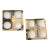 Two 1970s Space Age Square Chromed Metal and Glass Italian Wall Sconces by Veca For Sale