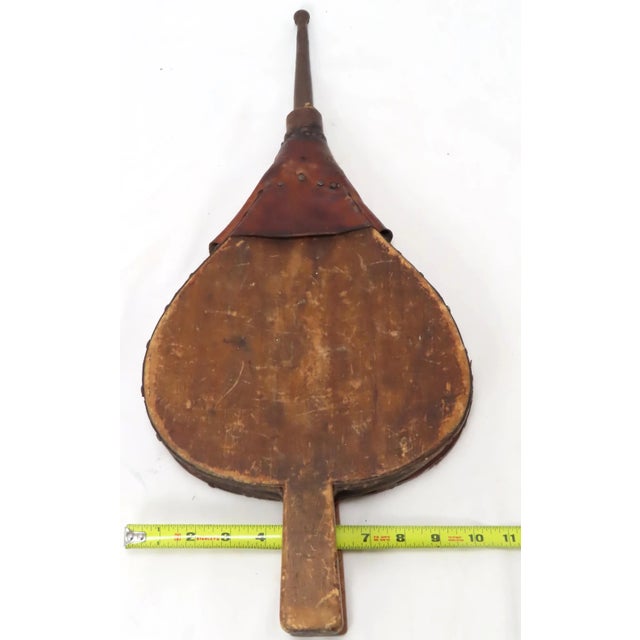 Antique American Primitive Blacksmith Made Fireplace Bellows For Sale - Image 11 of 13