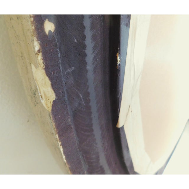 Large Scale Vintage Round Gold Sculptural Hanging Wall Mirror For Sale - Image 12 of 13