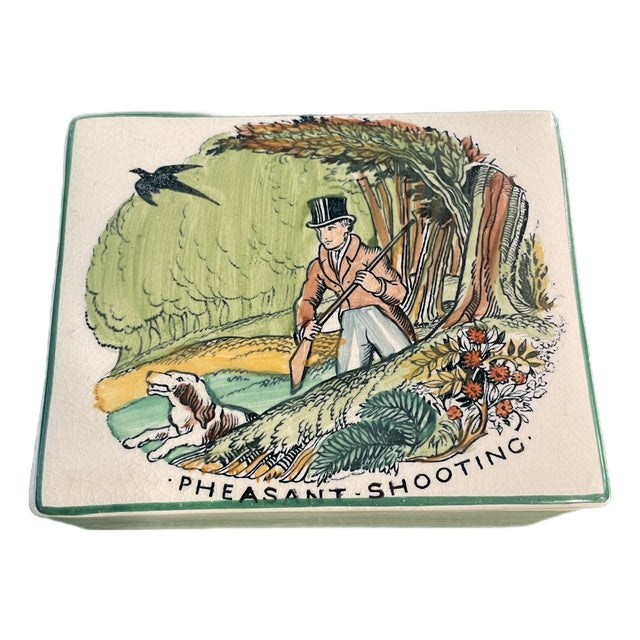Plichta Pottery Hunting Trinket Box For Sale