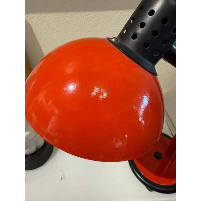 Mid-Century Modern French Midcentury Modern Red and Black Desk Lamp by Aluminor For Sale - Image 3 of 6