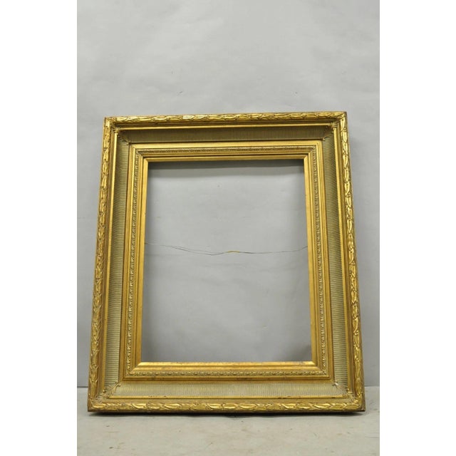 Vintage Large 42x36 French Louis XV Style Gold Gilt Wall Art Picture Frame For Sale - Image 13 of 18