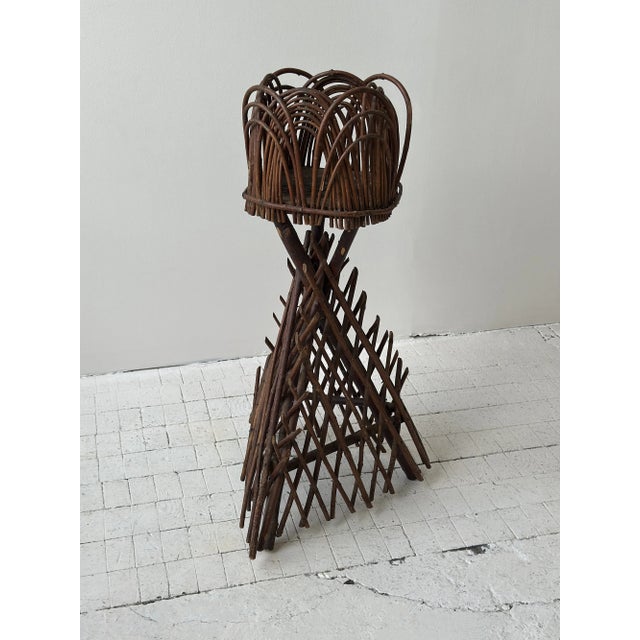 Antique Sculptural Rural Handicraft Bentwood Plant Stand, Circa Late 19th Century For Sale - Image 4 of 18