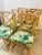 Brown Vintage Coastal Rattan Dining Chairs, Reupholstered, Set of Six For Sale - Image 8 of 9