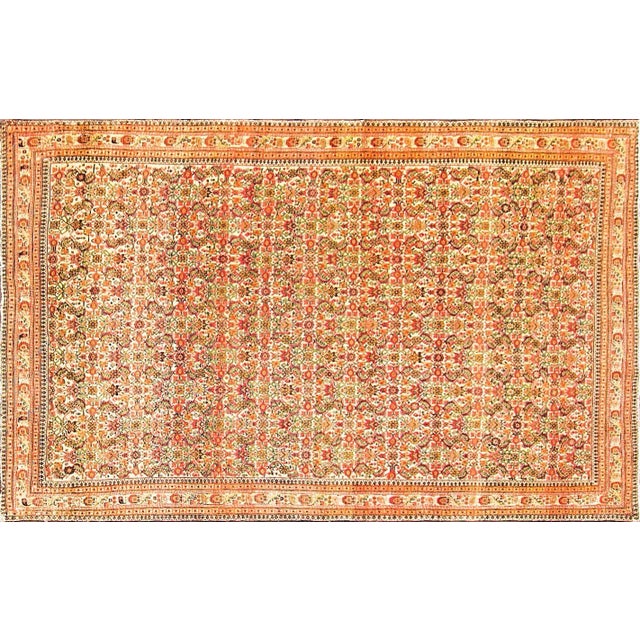 This exceptional antique Persian Feraghan, woven circa 1880, is a remarkably fine example of the classic all-over Herati...