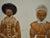 Folk Art Late 20th Century Vintage Sarreid Ltd Pine Wooden Folk Art Sculptures Man and Woman - a Pair For Sale - Image 3 of 7