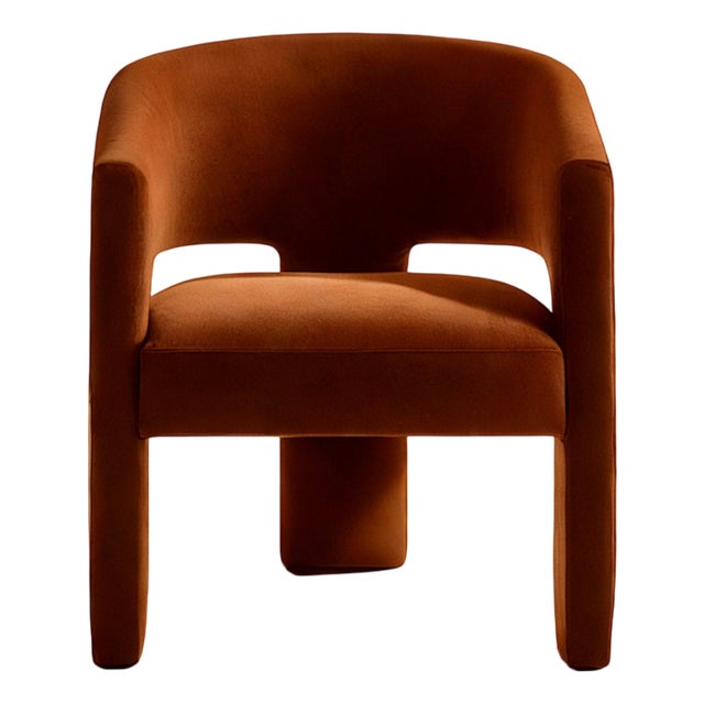 Calma Chair in Brown Velvet from Moanne For Sale