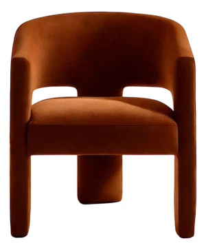 Calma Chair in Brown Velvet from Moanne