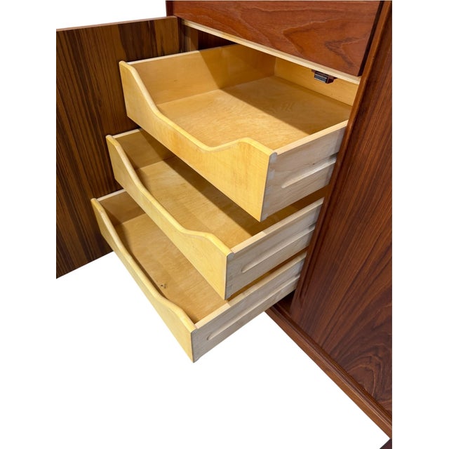 Brown Mid-Century Danish Modern Fredericia Teak Gentleman's Wardrobe High Chest For Sale - Image 8 of 13