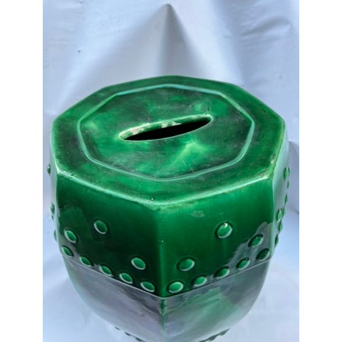 Early 20th Century Green Glazed Garden Seat For Sale - Image 5 of 9