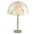 Green Table Lamp with Turned Wooden Base and Floral Shade by Josef Frank for Svenskt Tenn, 1960s For Sale - Image 8 of 8