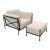 Michael Taylor Attributed "Jerome" Lounge Chair and Ottoman For Sale