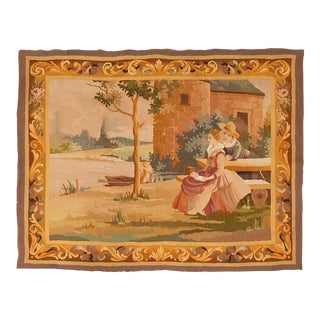 1910s Hand-Woven Antique Tapestry For Sale