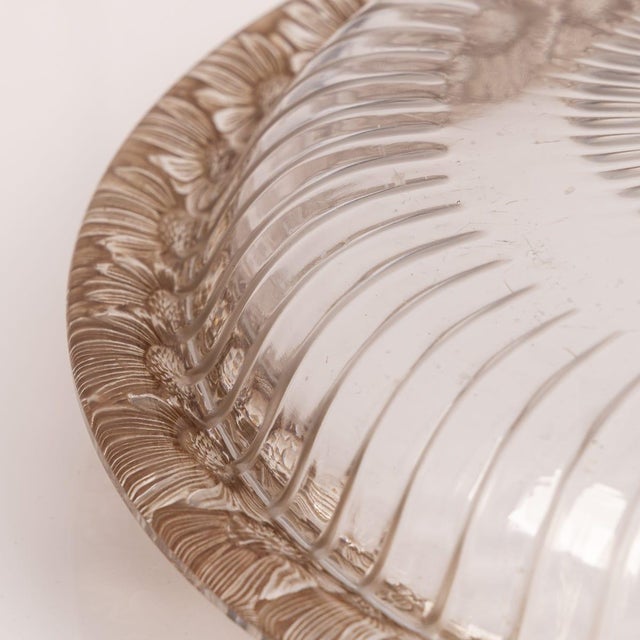 Vintage French Marguerites Glass Bowl by Lalique, 1950s For Sale - Image 11 of 13