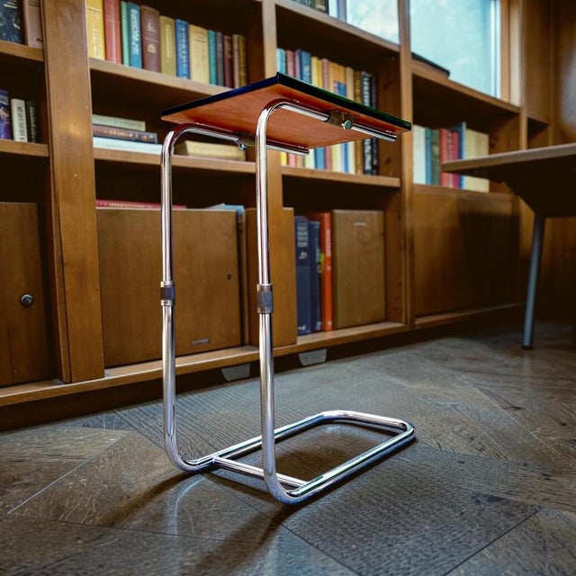 Height-Adjustable Steel Tube Table from Breveté S.G.D.G., France, 1950s s.g.d.g. Ládap Table For Sale - Image 16 of 17