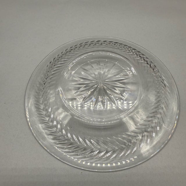 Vintage Clear Cut Crystal Fruit Plate Set- 9 Pieces For Sale - Image 14 of 17