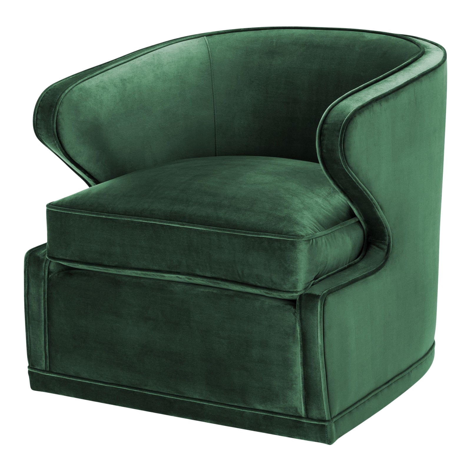 Eichholtz Dorset Green Velvet Swivel Chair | Chairish