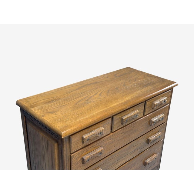 A. Brandt Ranch Oak, Oak, Chest of Drawers, Usa, 1950s, 2 Pieces For Sale In New York - Image 6 of 12
