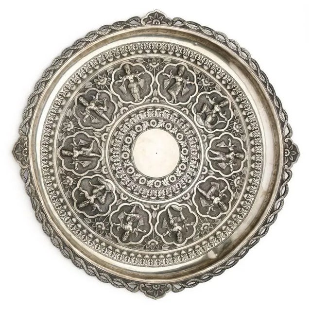 Late 19th Century Silver Salver Tray Probably Madras South India For Sale - Image 17 of 17