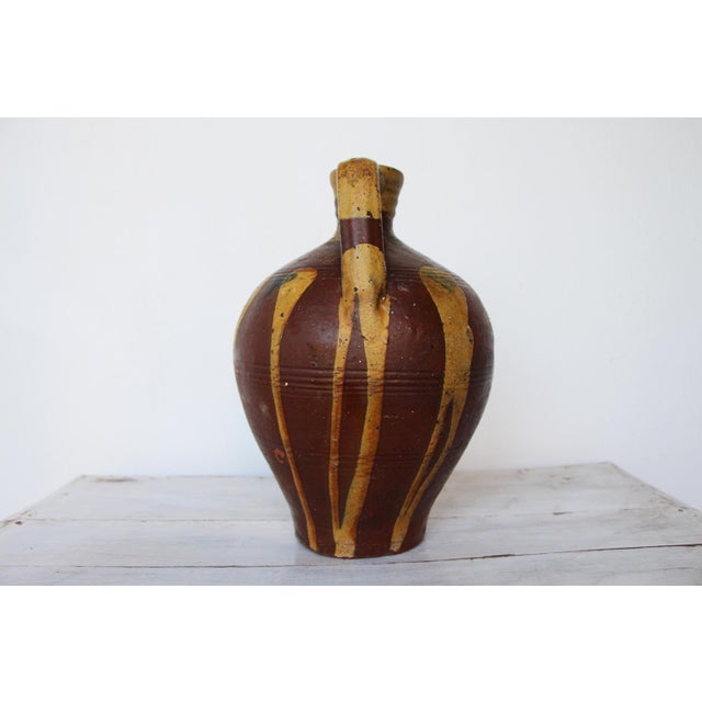 Rustic European Rare 19th Century, Portuguese Jug With Handle, Tin-Glazed Earthenware, Pottery For Sale - Image 3 of 8