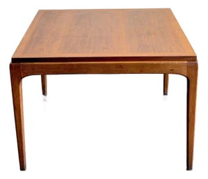 Mid-Century Modern 1963 Lane Furniture Rhythm Walnut & Pecan Lamp Table — MCM Square End Side Coffee Table