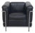 LC2/1 Chair in Black Pelle Leather by Le Corbusier, 2000s For Sale