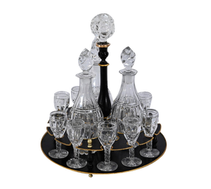 19th Century Napoleon III Bohemian Cristal Cabaret Service, Set of 13