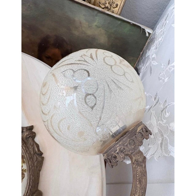 Glass Vintage French Rococo Style Double-Arm Wall Sconces - Pair For Sale - Image 7 of 10