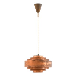 Ultra Copper Ceiling Lamp attributed to Jo Hammerborg, 1960s For Sale