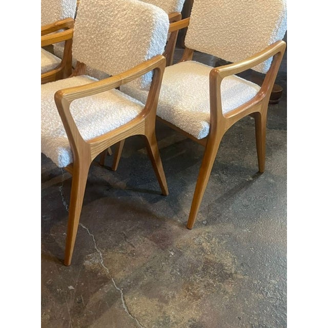 Late 20th Century Set of 4 Vintage Italian Gio Ponti Manner Chairs For Sale - Image 5 of 6