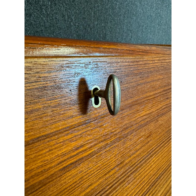 Here is a beautiful 1960's Scandinavian modern secretary desk in teak wood recently imported from Denmark to California...