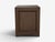 Brown Modern, Nightstands or Bedside Tables, Stained Wood, Brass, Usa, 21st C. For Sale - Image 8 of 9