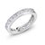 Platinum Princess Diamond 2.75 Carat Eternity 3.5 Millimeter Wide Band Size 6 For Sale - Image 4 of 4
